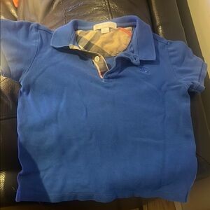 Burberry Blue Polo Shirt Classic Design